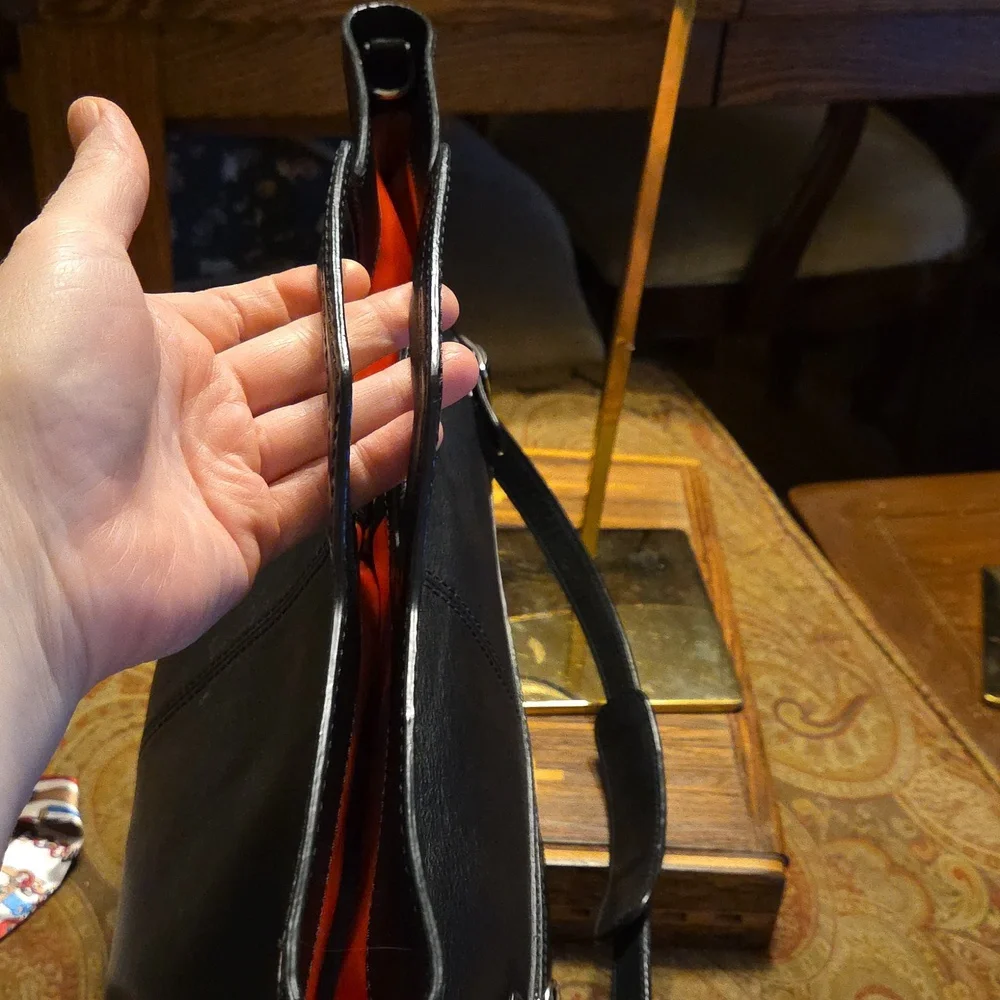 Coach Bonnie Foldover Bag 13380 Black Leather Shoulderbag MSRP $498 2008 EUC - Picture 7 of 16